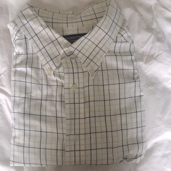 Men’s multicolor checked short sleeve button down - Picture 1 of 5
